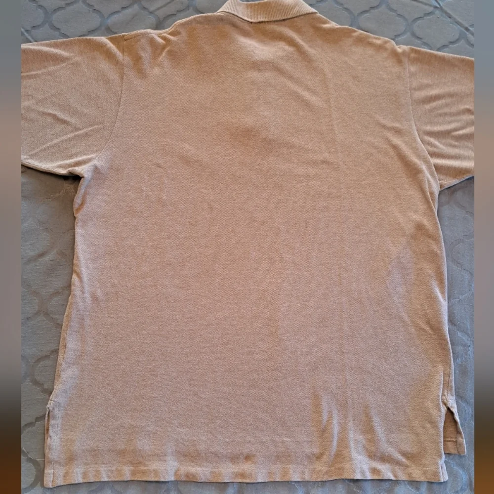 Ralph Lauren Light Brown Men's Large Short SL Polo Shirt Made In Bolivia